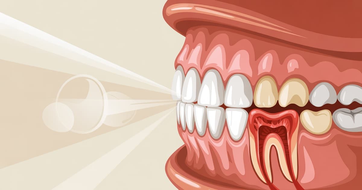 Tratamiento de periodoncia — encías sanas y enfermedad periodontal